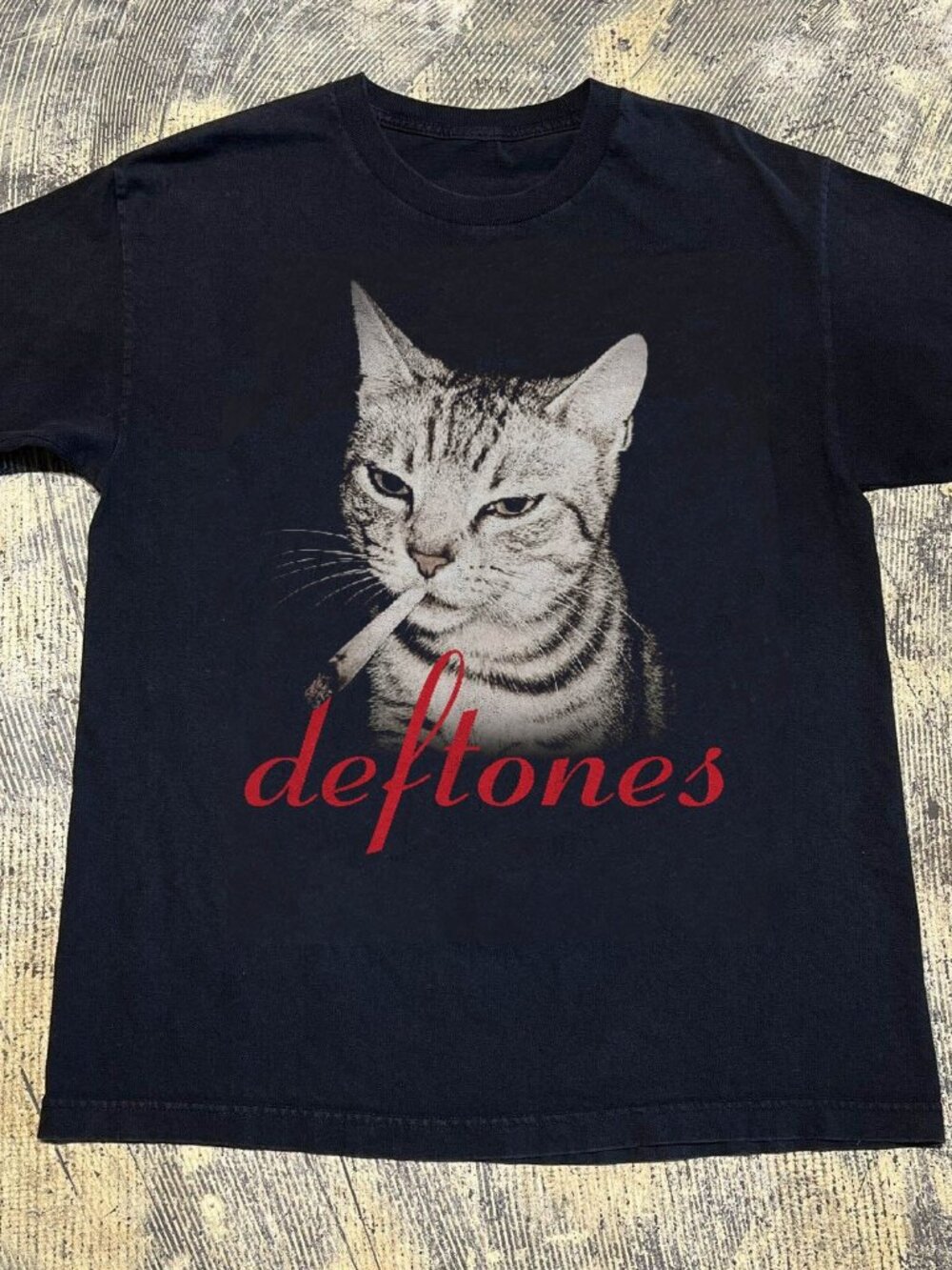 Deftones Cat Smoking, Funny Cat Unisex Black T-shirt 257